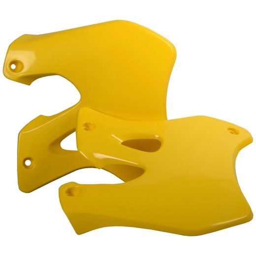 SPOILERY CHLADIČE POLISPORT 8412000001 (PÁR) ŽLUTÁ PRO SUZUKI RM 125 1996-1998, SUZUKI RM 250 1996-1998
