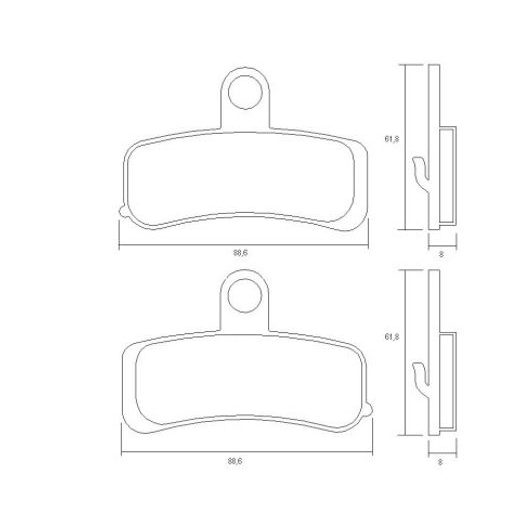 BRZDOVÉ DESTIČKY ACCOSSATO AGPA220 ST