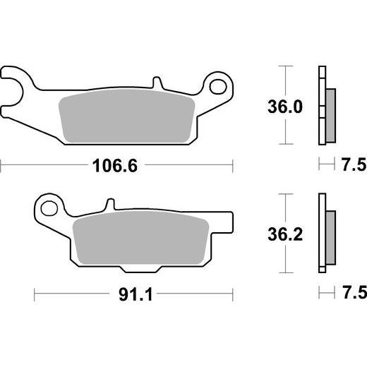 BRZDOVÉ DESTIČKY BREMBO 07YA48SD
