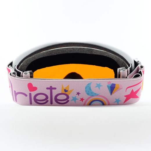 BRÝLE ARIETE SNOWY - KIDS 14930-BOU BÍLÉ, ORANŽOVÉ SKLA RŮŽOVÝ PÁSEK