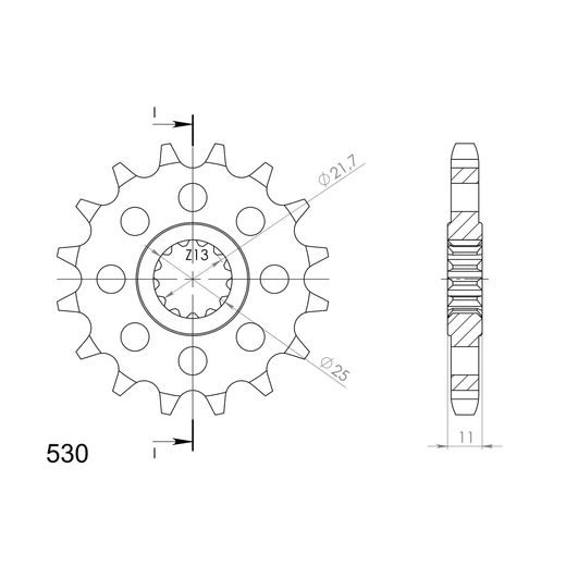 ŘETĚZOVÉ KOLEČKO SUPERSPROX CST-580:16 16 ZUBŮ, 530