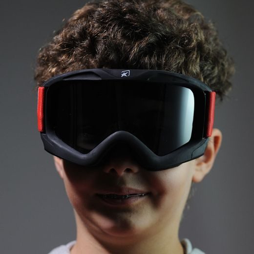BRÝLE ARIETE SNOWY - KIDS 14930-NAR ČERNÉ, MODRÉ SKLA SMILE PÁSEK