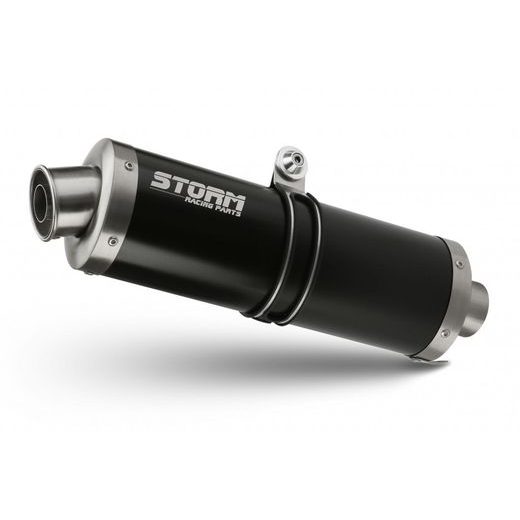 KONCOVKA VÝFUKU STORM OVAL KO.002.LX2B ČERNÁ NEREZOVÁ OCEL