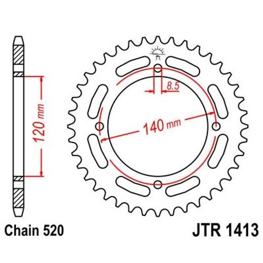 ŘETĚZOVÁ ROZETA JT JTR 1413-39 39 ZUBŮ, 520