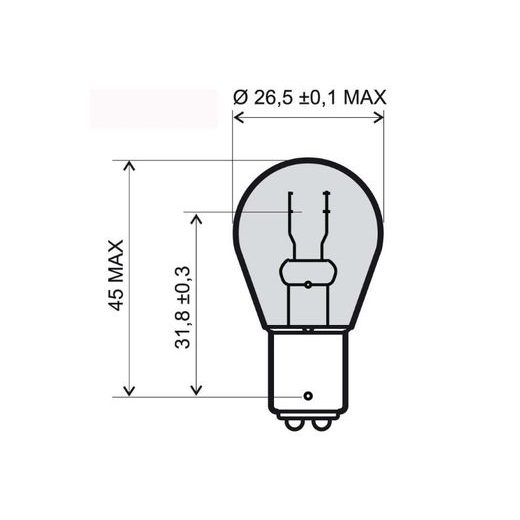 PŘEDNÍ SVĚTLO RMS 246510365 BAY15D 12V 21/5W