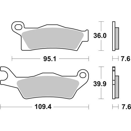 BRZDOVÉ DESTIČKY BREMBO 07GR26SX