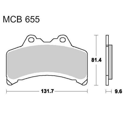 BRZDOVÉ DESTIČKY LUCAS MCB 655 ORGANICKÉ