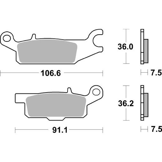 BRZDOVÉ DESTIČKY BREMBO 07YA49SX
