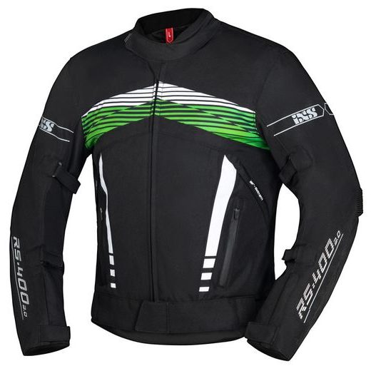 SPORTOVNÍ BUNDA IXS RS-400-ST 3.0 X56046 ČERNO-BÍLO-NEONOVĚ ZELENÁ 2XL