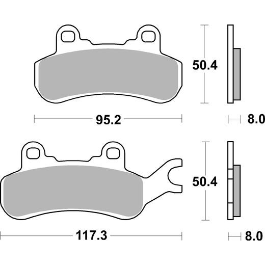 BRZDOVÉ DESTIČKY BREMBO 07GR91SX
