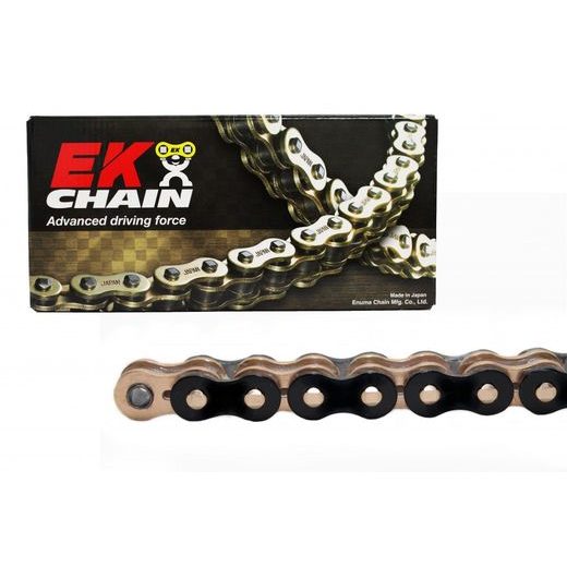 QX-KROUŽKOVÝ ŘETĚZ OEM KVALITY EK 530 MVXZ2 110 ČLÁNKŮ, ČERNO/ZLATO/GP