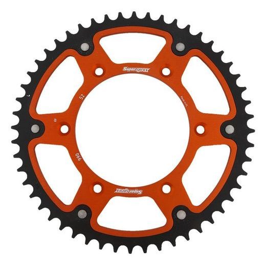 ŘETĚZOVÁ SADA EK - STŘÍBRNÝ ŘETĚZ 520 SRO, O-KROUŽEK, KOLEČKO SUPERSPROX, ROZETA SUPERSPROX STEALTH PRO KTM XC-F 505 2008-2009