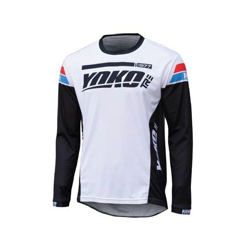 MOTOKROSOVÝ DRES YOKO TRE BÍLÁ/ČERNÁ XL