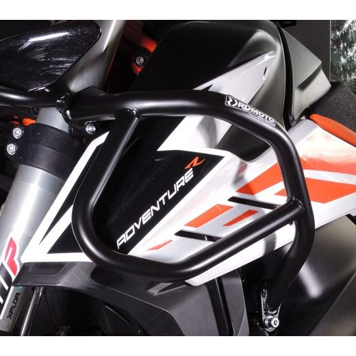 OCHRANNÉ RÁMY MOTORU RDMOTO CF134KD MATNÁ ČERNÁ VRCHNÍ PRO KTM ADVENTURE 790 / R 2019-2020, KTM ADVENTURE 890 /R/L 2021-2022