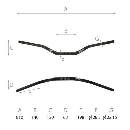 ŘÍDÍTKA DOMINO 184171100 OFF-ROAD MEDIUM BEND ČERNÝ