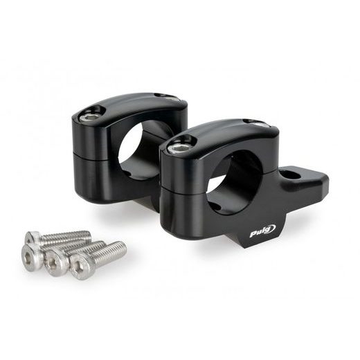 ZVÝŠENÍ ŘIDÍTEK PUIG PULLBACK 21882N ČERNÝ HEIGHT 20MM, D 32MM, BACK 16MM