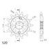 ŘETĚZOVÁ SADA EK - STŘÍBRNÝ ŘETĚZ 520 DEX, X-KROUŽEK, KOLEČKO SUPERSPROX, ROZETA SUPERSPROX PRO HONDA XR 400 R 1996-2004
