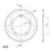 ŘETĚZOVÁ SADA EK - STŘÍBRNÝ ŘETĚZ 420 SH, NETĚSNĚNÝ, KOLEČKO SUPERSPROX, ROZETA SUPERSPROX PRO KTM SX 65 1998-2002