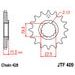 ŘETĚZOVÁ SADA EK - STŘÍBRNÝ ŘETĚZ 428 SRO, O-KROUŽEK, KOLEČKO JT, ROZETA JT PRO KAWASAKI KLX 125 (<2006) 2003-2006