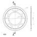 ŘETĚZOVÁ SADA EK - STŘÍBRNÝ ŘETĚZ 420 SH, NETĚSNĚNÝ, KOLEČKO SUPERSPROX, ROZETA SUPERSPROX PRO APRILIA MX 50 2003-2006