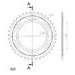 ŘETĚZOVÁ SADA D.I.D CHAIN - STŘÍBRNÝ ŘETĚZ 520 ZVM-X, X-KROUŽEK, KOLEČKO SUPERSPROX, ROZETA SUPERSPROX PRO YAMAHA RD 350 YPVS 1983-1989