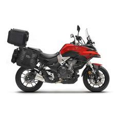 SET OF SHAD TERRA TR40 ADVENTURE SADDLEBAGS AND SHAD TERRA ALUMINIUM TOP CASE TR55 PURE BLACK, INCLUDING MOUNTING KIT SHAD VOGE 500 DS/ DSX