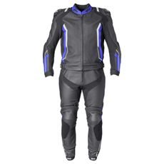 2PCS LEATHER SUIT GMS GR-1 ZG70000 BLACK-BLUE-WHITE 58H