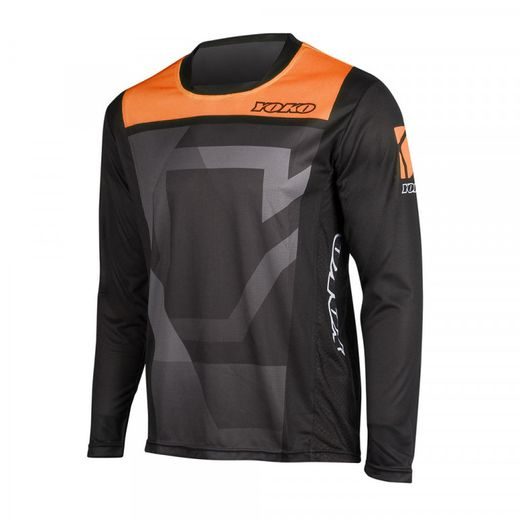 DETSKÝ MOTOKROSOVÝ DRES YOKO KISA ČIERNO / ORANŽOVÉ XL