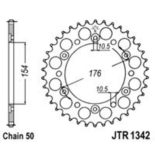 REŤAZOVÁ ROZETA JT JTR 1342-43 43T, 530