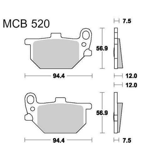 BRZDOVÉ OBLOŽENIE LUCAS MCB 520 ORGANICKÉ