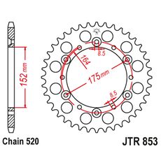 Řetězová rozeta JT JTR 853-49 49 zubů, 520