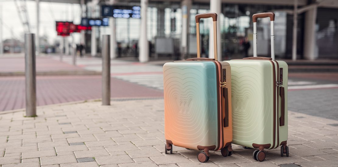 Precious Lime small travel suitcase