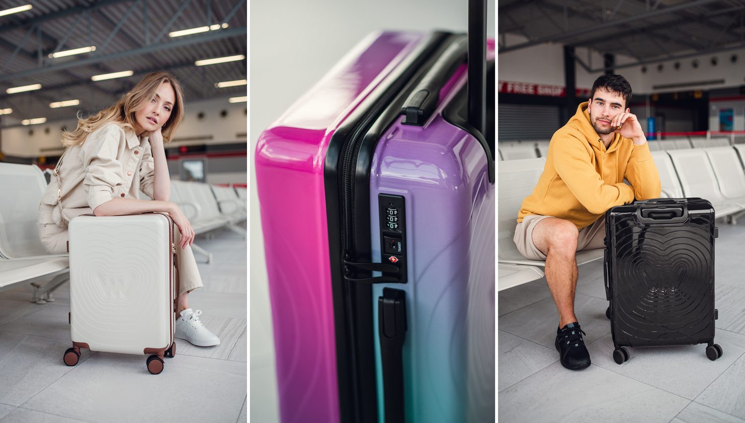 Wheeled suitcases 