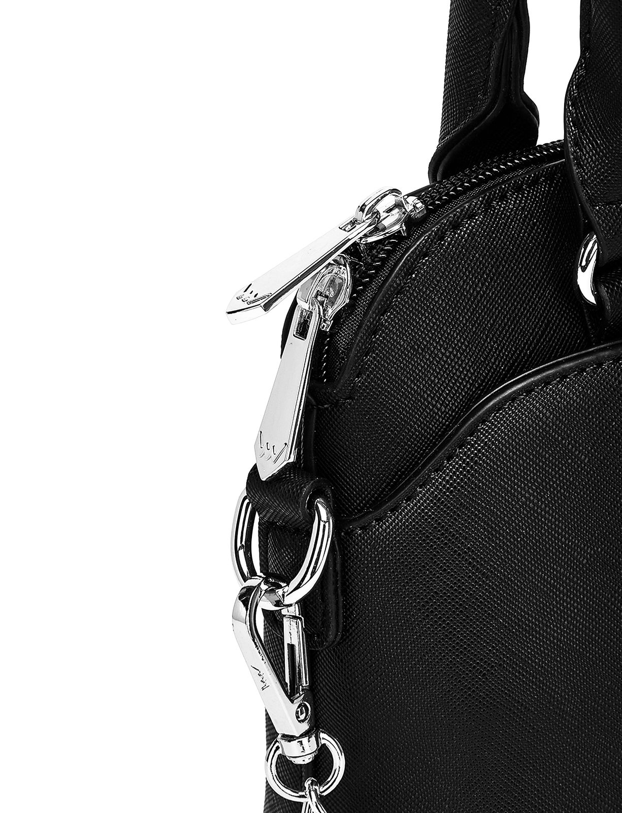 Borsa A Tracolla Unisex Fossy Smooth Black - Nero, Taglia Unica, Design Semplice E Minimale - 2