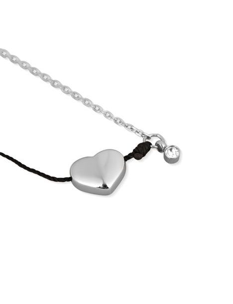 Shiny Heart Black Bracelet