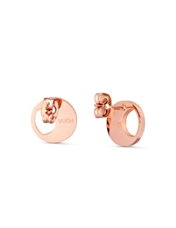 Rose Gold Moon Earrings