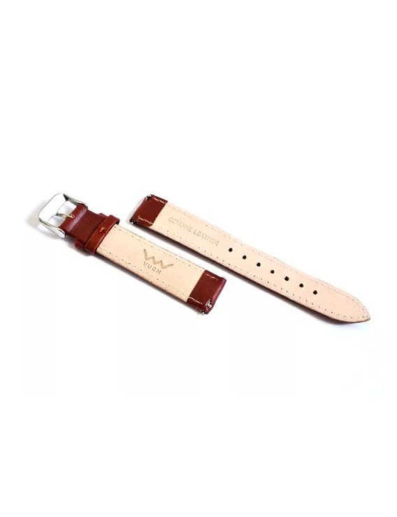 Leather strap Silver Brown