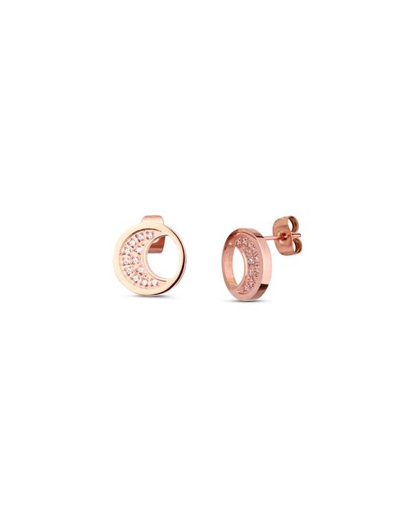 Rose Gold Moon Earrings