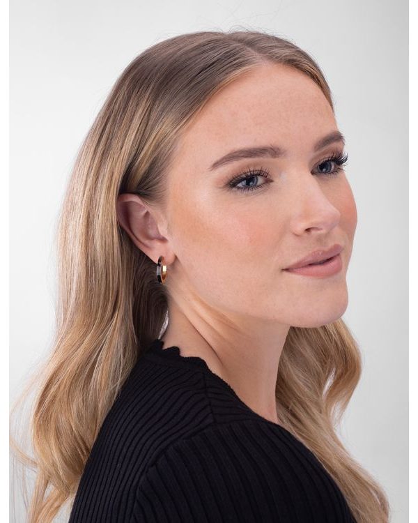 Gold Black Sara earrings