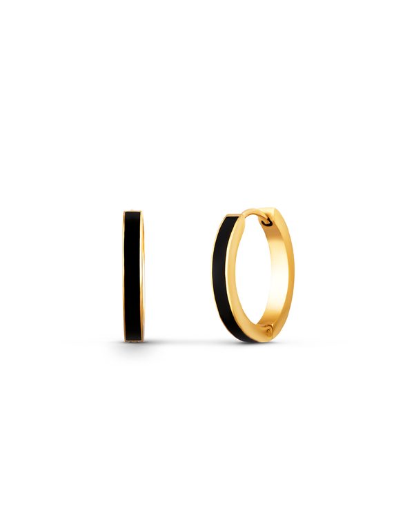 Gold Black Sara earrings