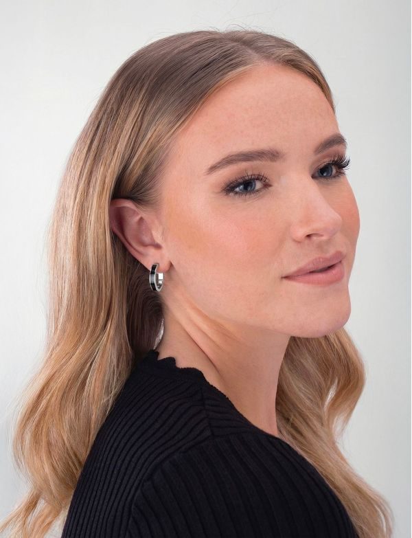 Black Sara Silver earrings