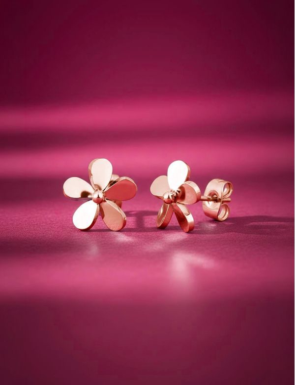 Fleurette Rosegold earrings