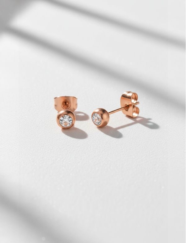 Gem Rose Gold Earrings