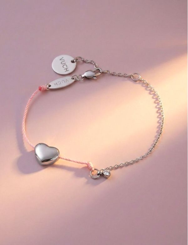 Shiny Heart Pink Bracelet