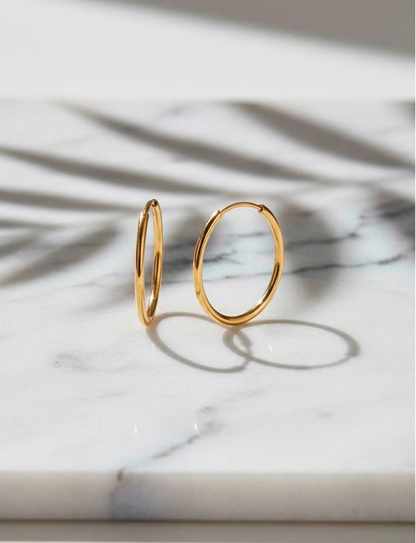 Earrings Yetta Middle Gold