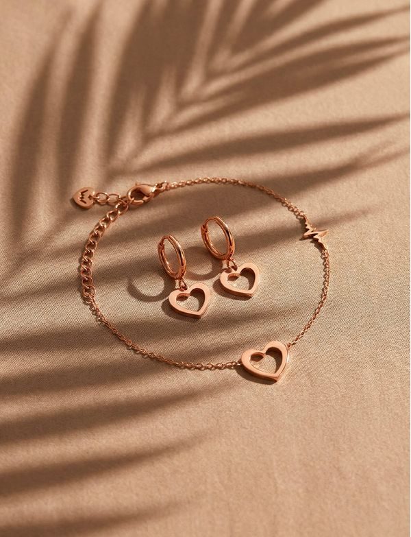 Earrings Glimmer Rose Gold