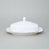 Máslenka na 250 g máslo, Thun 1794, karlovarský porcelán, BERNADOTTE zlatá linka