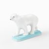 Polar bear 9,5 x 2,5 x 6,5 cm, Kati Zorn, Unterweissbacher porcelain