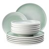 Talířová sada 12 díl. pro 6 osob, Sento AURA home - máta, porcelán Seltmann