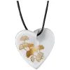 Hearts: CURVED HEART Ginko Biloba 2,5 x 2,5 cm, Meissen porcelain